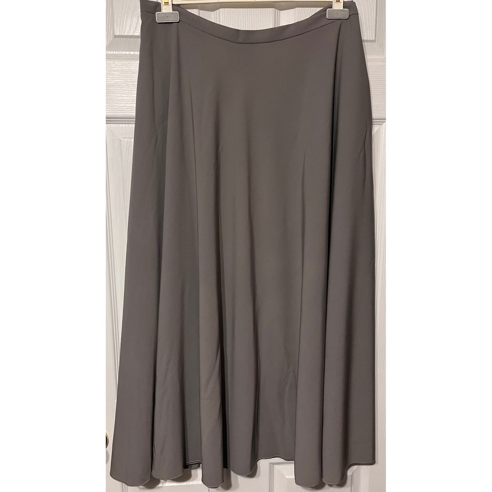 Linda Lundstrom Womens Grey A-Line Maxi Skirt Made in Canada Size 24 NWT